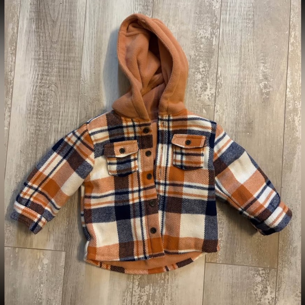 Car and Jack Hooded Fleece Flannel size 12M